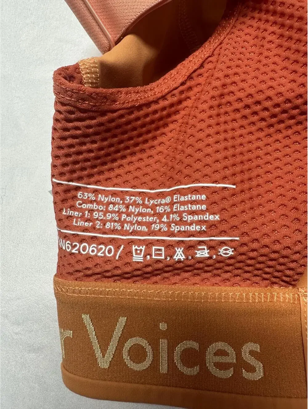 Outdoor Voices Powerhouse Zip Front Sports Bra - Orange - S/M